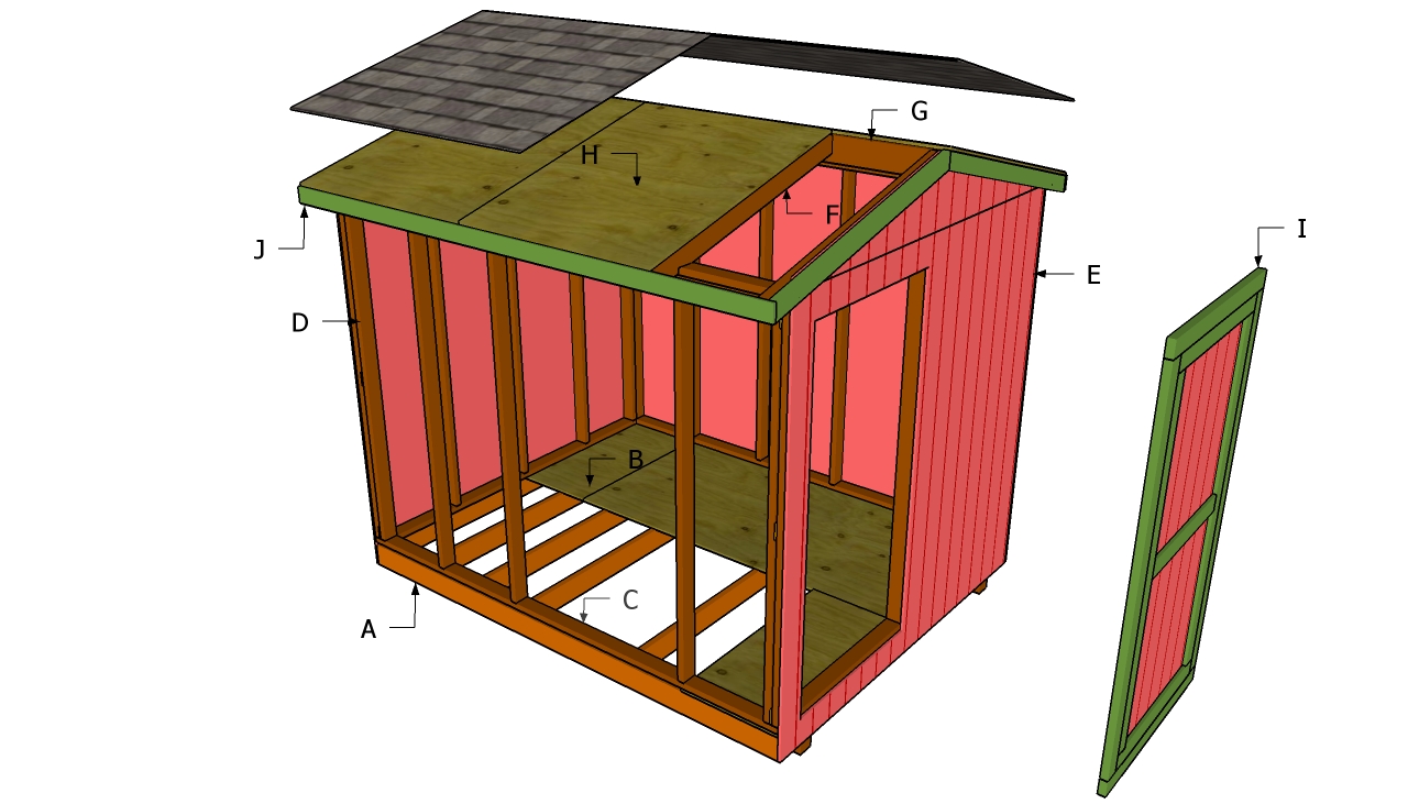 Shed Plans 8 X 10 : Shed Plan – 12 Feet By 24 Feet | Shed ...